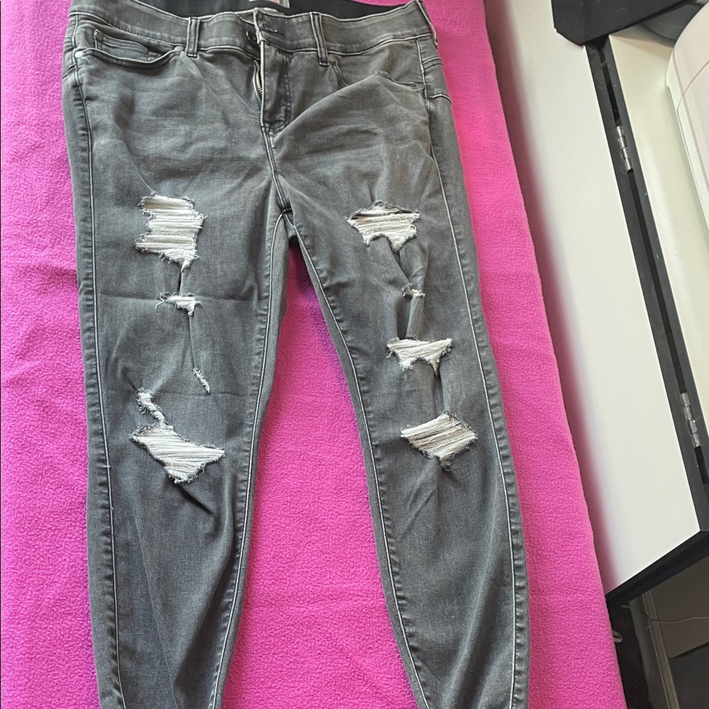 Torrid Distressed Black Skinny Jeans